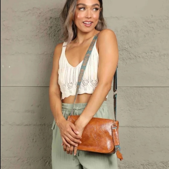 💥Boho Strap Vegan Leather Shoulder Purse - Picture 11 of 11